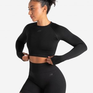 ADAPT 2.0 Seamless Crop Top - Blackout