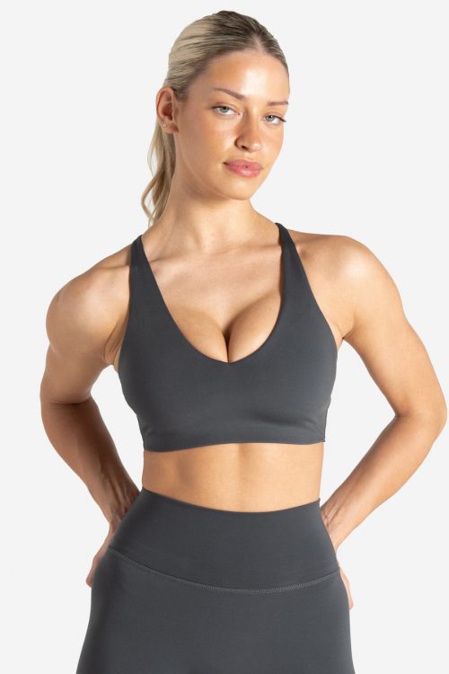 Allure Adjustable Sports Bra – Storm Grey
