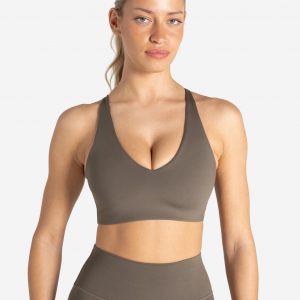Allure Adjustable Sports Bra - Taupe