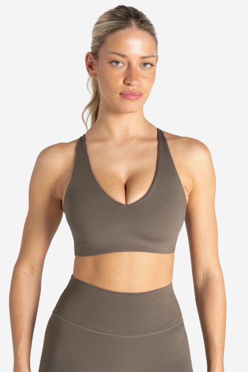 Allure Adjustable Sports Bra – Taupe
