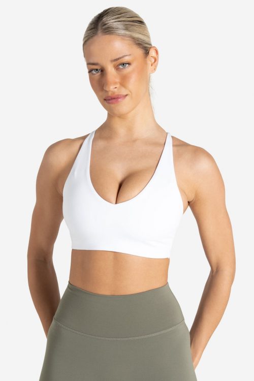 Allure Adjustable Sports Bra – White