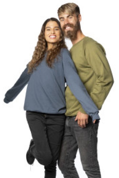 Organic Raglan Crew Neck Sweatshirt