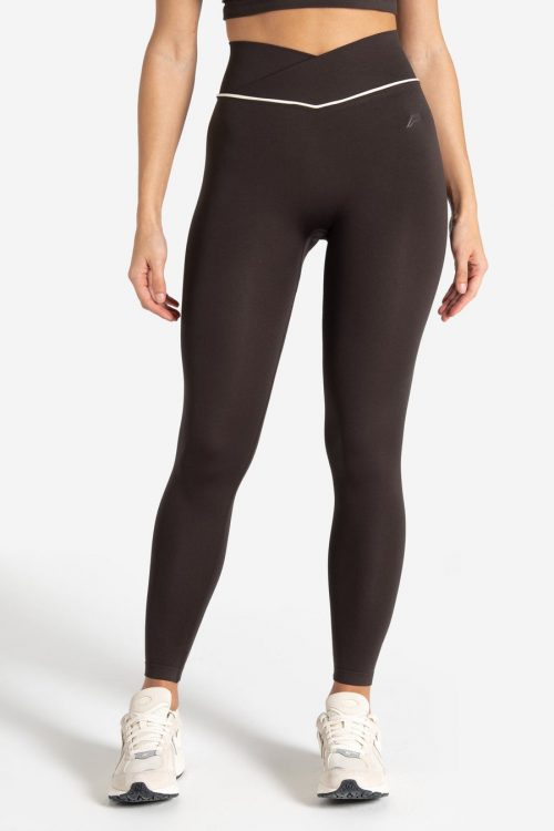 Sculpt Seamless Scrunch Leggings – Espresso/Marshmallow